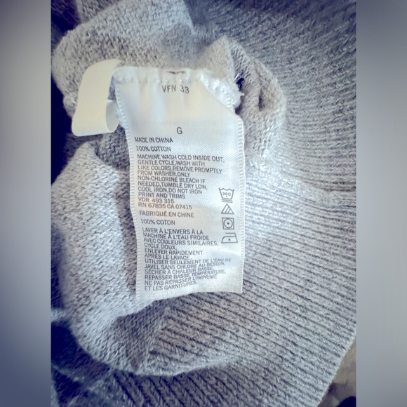 Nautica 100% Cotton Soft Stretchy V-Neck Heather Grey Sweater. Men’s Large. - Picture 4 of 6